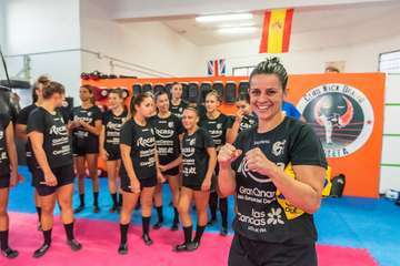 El Rocasa disfruta de una sesión de entrenamiento de Kick Boxing (Foto TA)